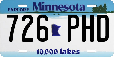 MN license plate 726PHD