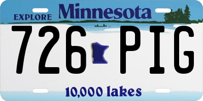MN license plate 726PIG
