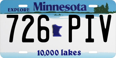 MN license plate 726PIV
