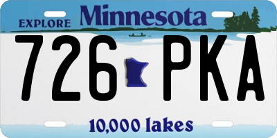 MN license plate 726PKA