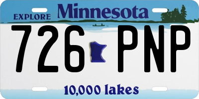 MN license plate 726PNP