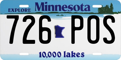MN license plate 726POS