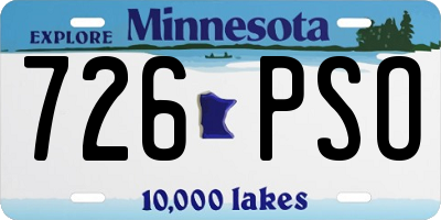 MN license plate 726PSO