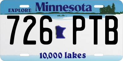 MN license plate 726PTB