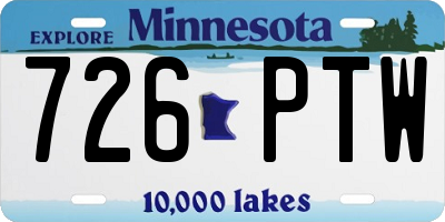 MN license plate 726PTW