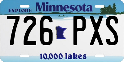 MN license plate 726PXS