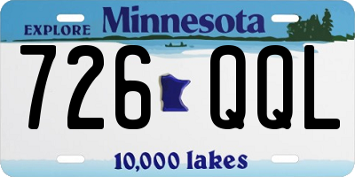 MN license plate 726QQL