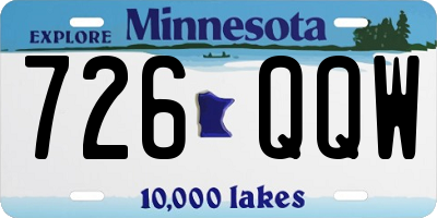 MN license plate 726QQW
