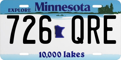 MN license plate 726QRE