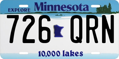 MN license plate 726QRN