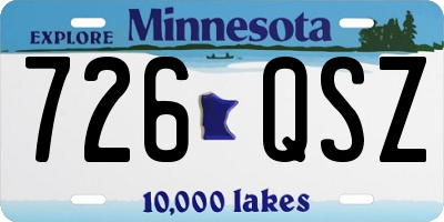 MN license plate 726QSZ