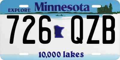 MN license plate 726QZB