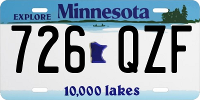 MN license plate 726QZF