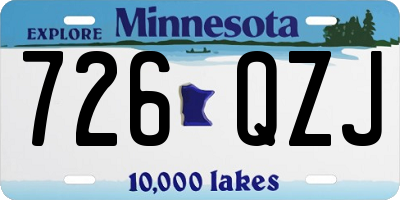 MN license plate 726QZJ