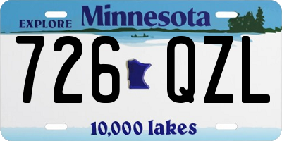 MN license plate 726QZL