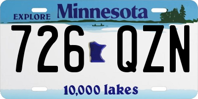 MN license plate 726QZN