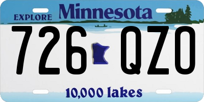 MN license plate 726QZO
