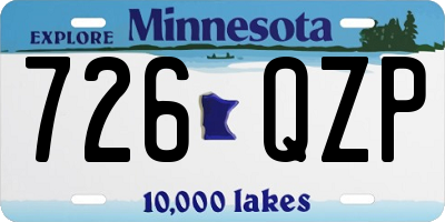MN license plate 726QZP