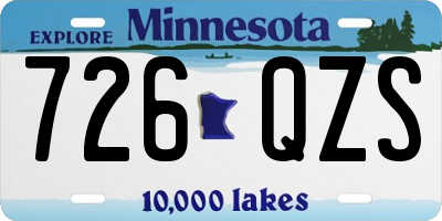 MN license plate 726QZS
