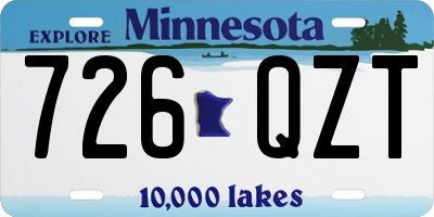 MN license plate 726QZT