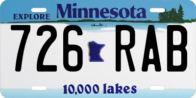 MN license plate 726RAB