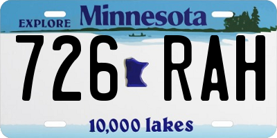 MN license plate 726RAH