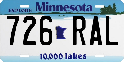 MN license plate 726RAL
