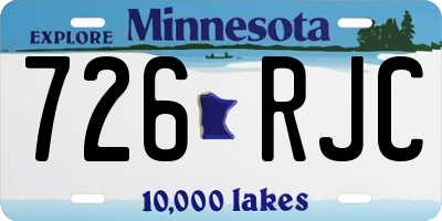 MN license plate 726RJC