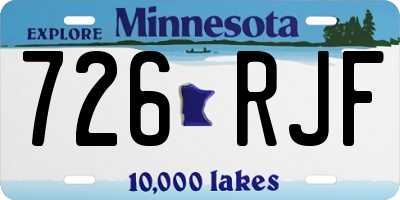 MN license plate 726RJF