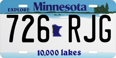 MN license plate 726RJG