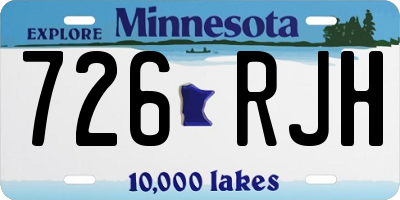 MN license plate 726RJH