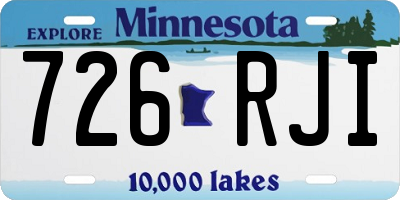 MN license plate 726RJI