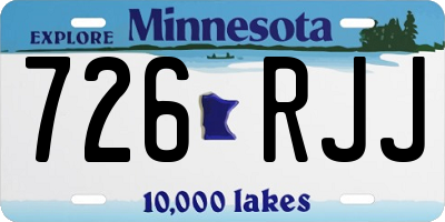 MN license plate 726RJJ