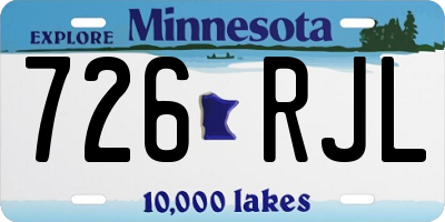 MN license plate 726RJL