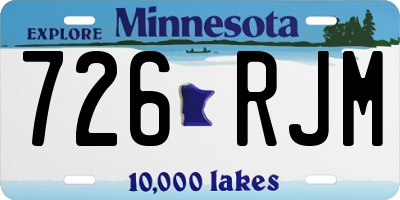 MN license plate 726RJM