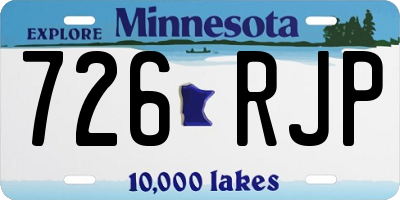 MN license plate 726RJP