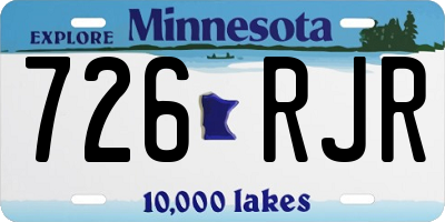 MN license plate 726RJR