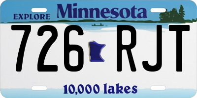 MN license plate 726RJT