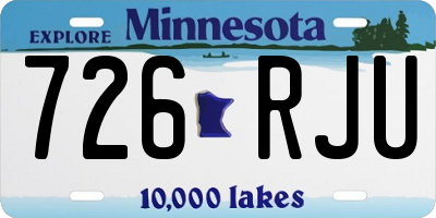 MN license plate 726RJU