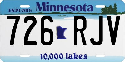 MN license plate 726RJV