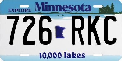 MN license plate 726RKC