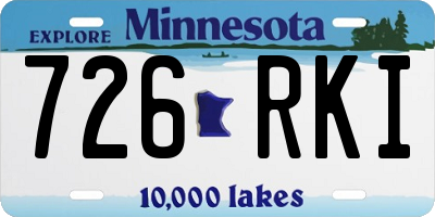 MN license plate 726RKI
