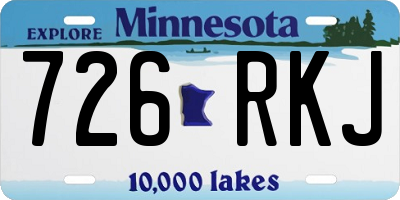 MN license plate 726RKJ