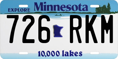 MN license plate 726RKM
