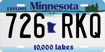 MN license plate 726RKQ