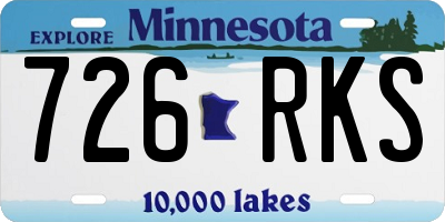 MN license plate 726RKS
