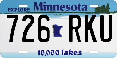 MN license plate 726RKU