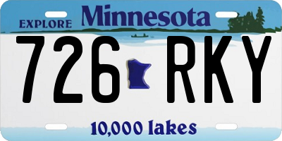 MN license plate 726RKY