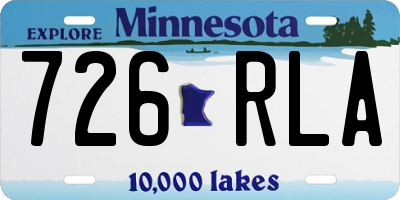 MN license plate 726RLA