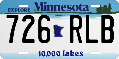 MN license plate 726RLB